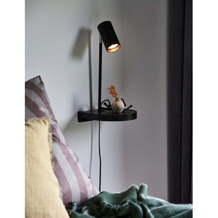 Nordlux - Kinkiet z półką CODY 1xGU10/15W/230V czarny