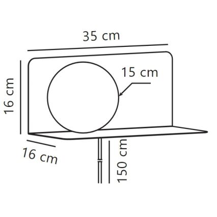 Nordlux - Kinkiet z półką LILIBETH 1xE14/25W/230V biały