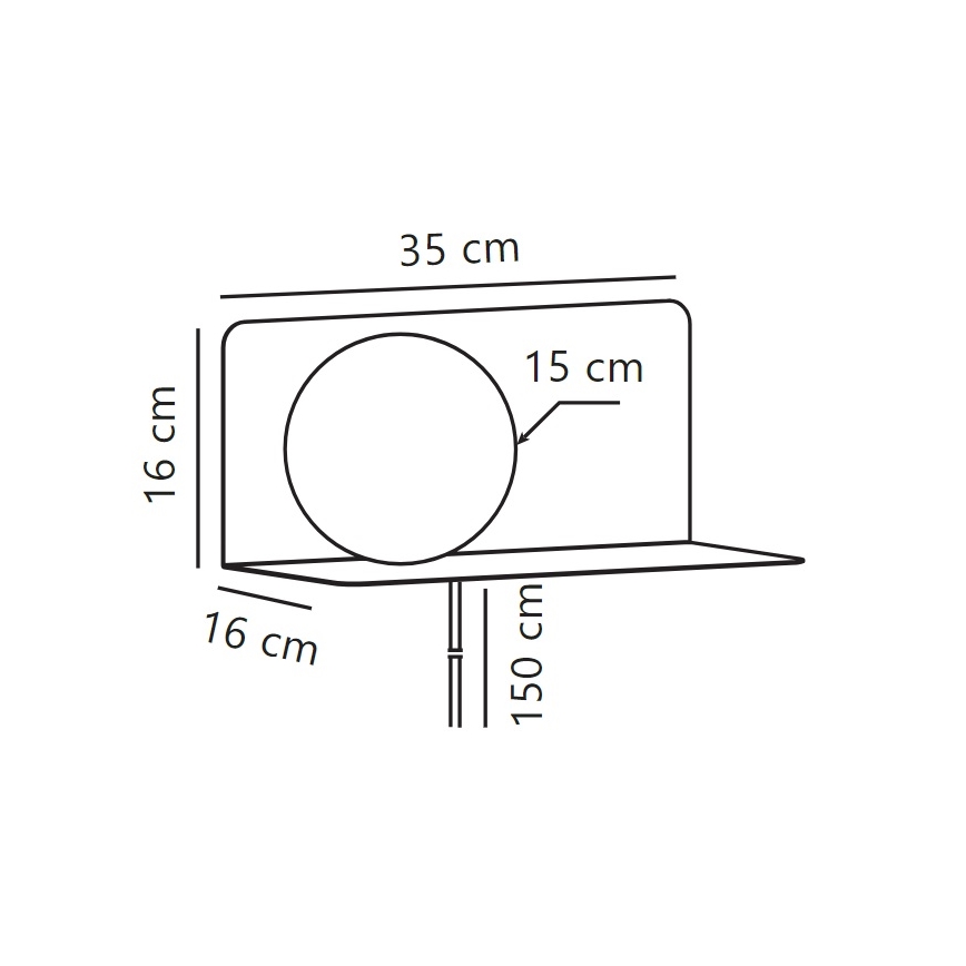 Nordlux - Kinkiet z półką LILIBETH 1xE14/25W/230V brązowy
