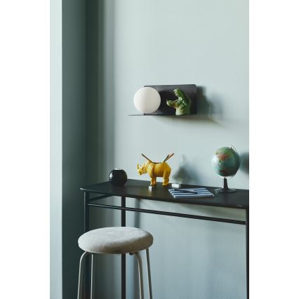 Nordlux - Kinkiet z półką LILIBETH 1xE14/25W/230V czarny