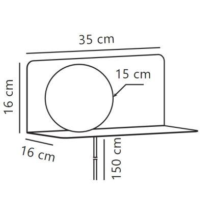 Nordlux - Kinkiet z półką LILIBETH 1xE14/25W/230V niebieski