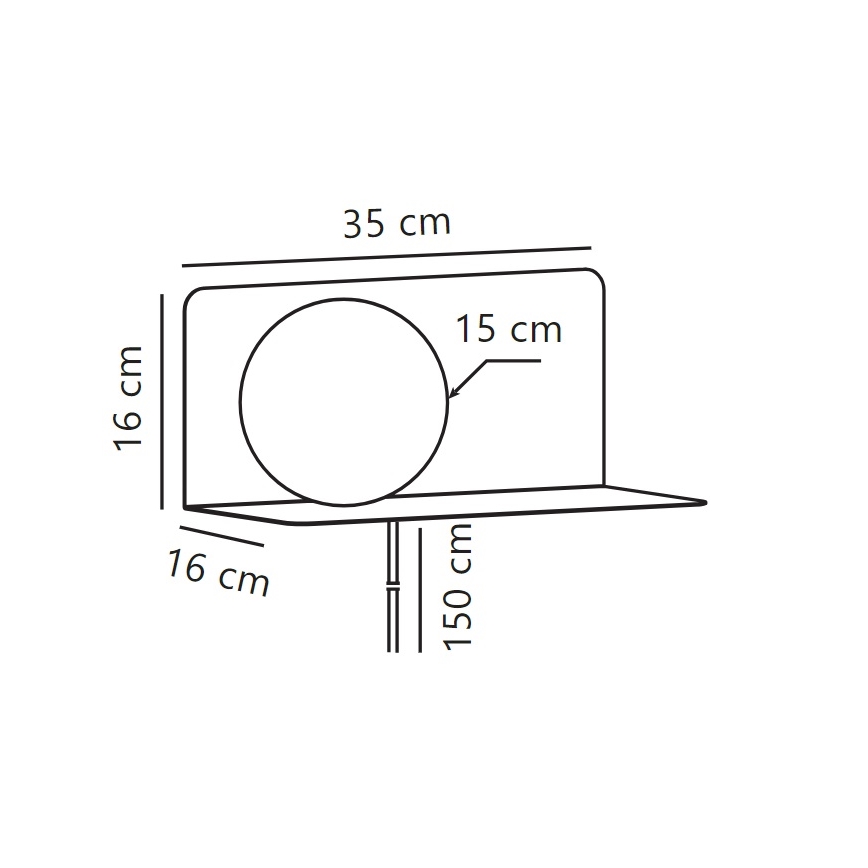 Nordlux - Kinkiet z półką LILIBETH 1xE14/25W/230V niebieski