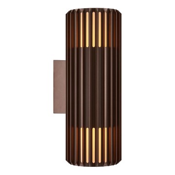 Nordlux - Kinkiet zewnętrzny ALUDRA 2xE27/15W/230V IP54 brązowy