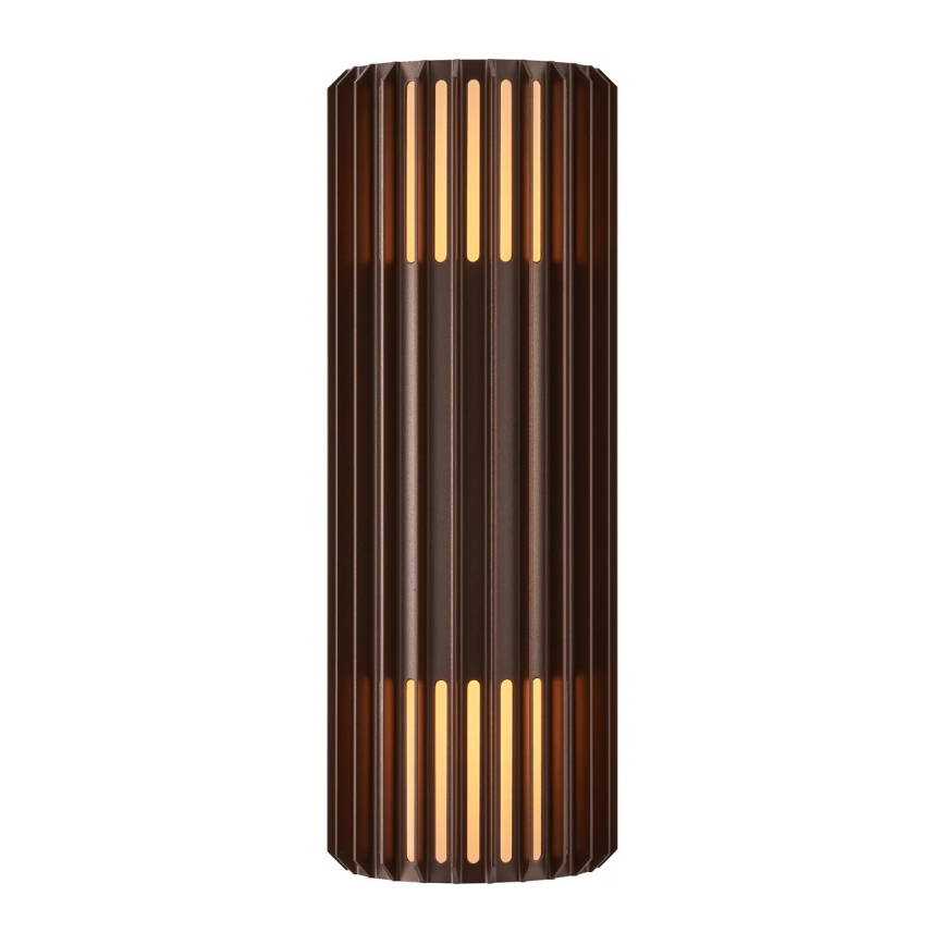 Nordlux - Kinkiet zewnętrzny ALUDRA 2xE27/15W/230V IP54 brązowy