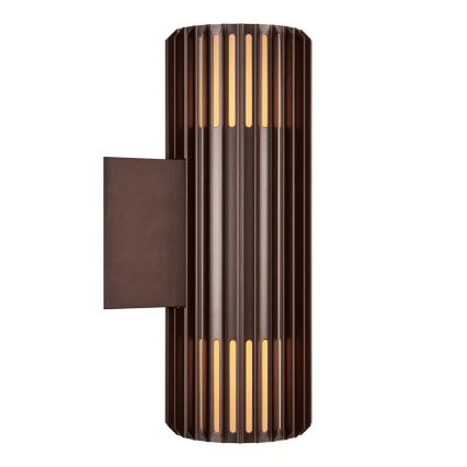 Nordlux - Kinkiet zewnętrzny ALUDRA 2xE27/15W/230V IP54 brązowy