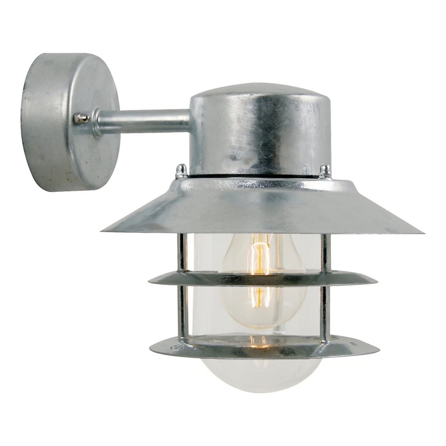 Nordlux - Kinkiet zewnętrzny BLOKHUS 1xE27/60W/230V IP54 srebrny