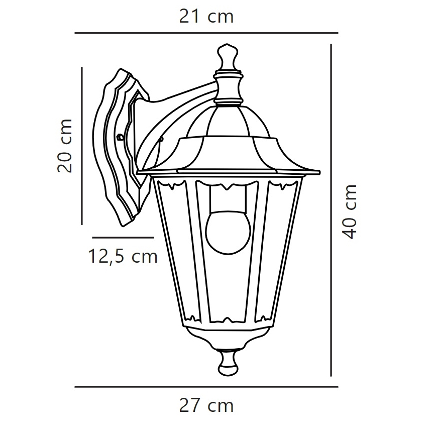 Nordlux - Kinkiet zewnętrzny CARDIFF 1xE27/60W/230V IP44