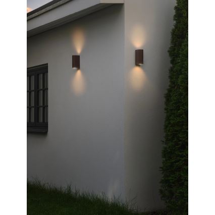 Nordlux - Kinkiet zewnętrzny DION 2xGU10/25W/230V IP44 rezavá