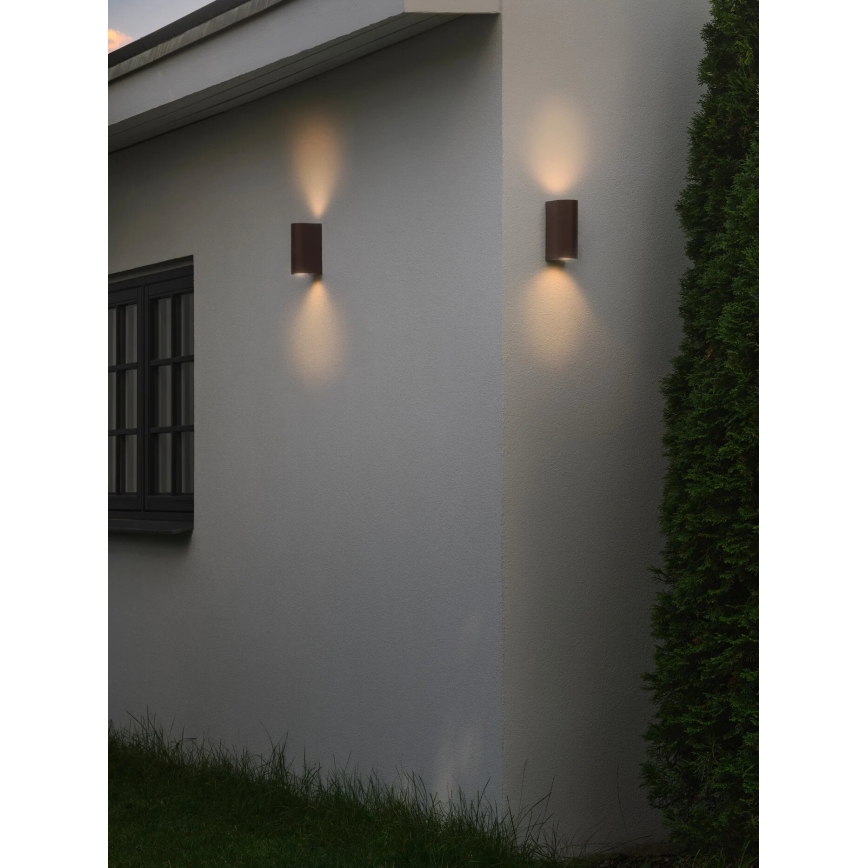 Nordlux - Kinkiet zewnętrzny DION 2xGU10/25W/230V IP44 rezavá