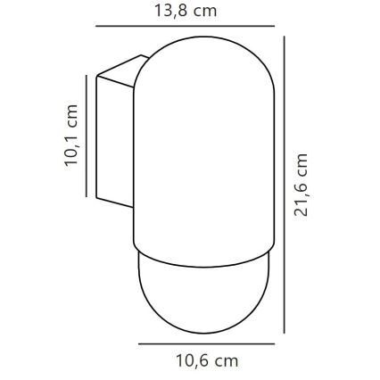 Nordlux - Kinkiet zewnętrzny HEKA 1xE27/60W/230V IP54 beżowy