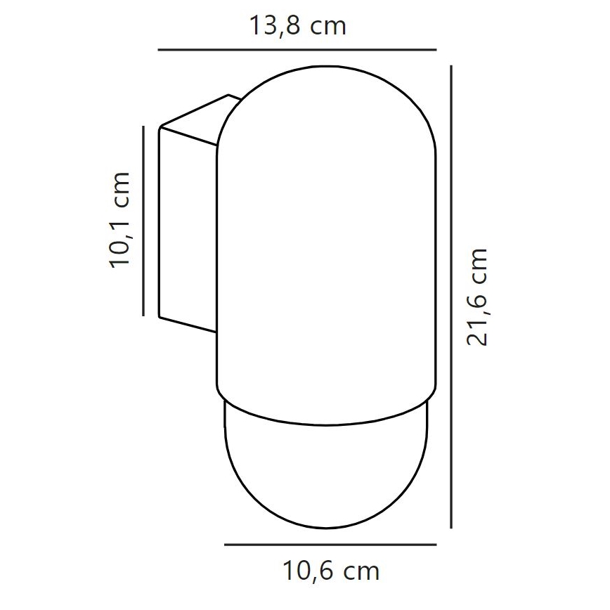 Nordlux - Kinkiet zewnętrzny HEKA 1xE27/60W/230V IP54 beżowy
