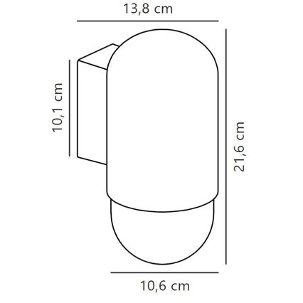 Nordlux - Kinkiet zewnętrzny HEKA 1xE27/60W/230V IP54 czarny