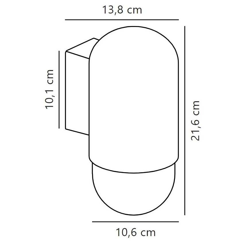 Nordlux - Kinkiet zewnętrzny HEKA 1xE27/60W/230V IP54 czarny