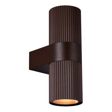 Nordlux - Kinkiet zewnętrzny KYKLOP 2xGU10/25W/230V IP54 brązowy