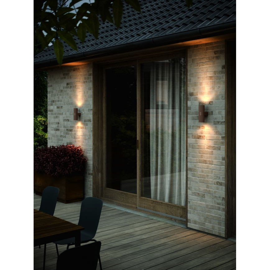 Nordlux - Kinkiet zewnętrzny KYKLOP 2xGU10/25W/230V IP54 brązowy