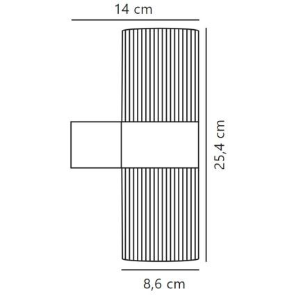 Nordlux - Kinkiet zewnętrzny KYKLOP 2xGU10/25W/230V IP54 czarny