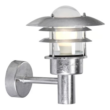 Nordlux - Kinkiet zewnętrzny LONSTRUP 1xE27/60W/230V IP44 srebrny