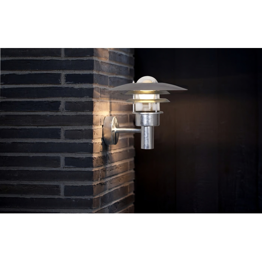 Nordlux - Kinkiet zewnętrzny LONSTRUP 1xE27/60W/230V IP44 srebrny