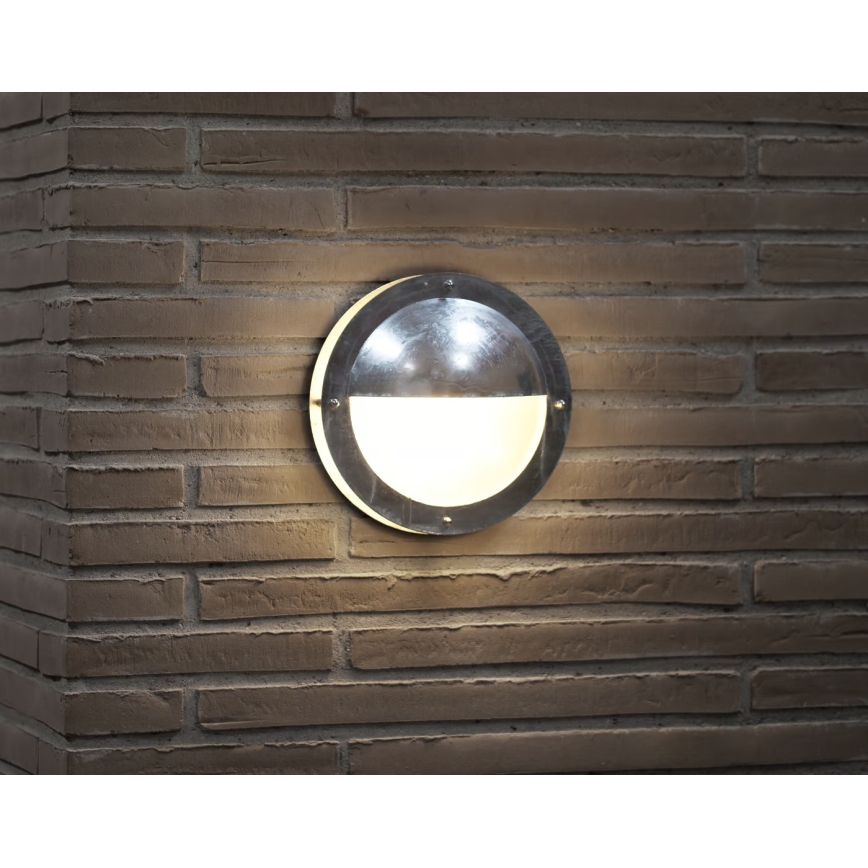 Nordlux - Kinkiet zewnętrzny MALTA 1xE27/60W/230V IP54 srebrny