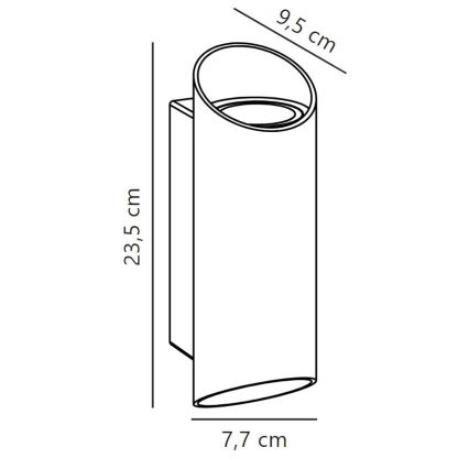 Nordlux - Kinkiet zewnętrzny NICO 2xGU10/25W/230V IP54 czarny