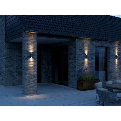 Nordlux - Kinkiet zewnętrzny NICO 2xGU10/35W/230V IP54 antracyt