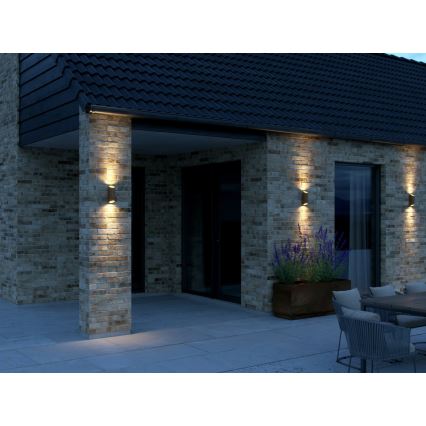 Nordlux - Kinkiet zewnętrzny NICO 2xGU10/35W/230V IP54 brązowy