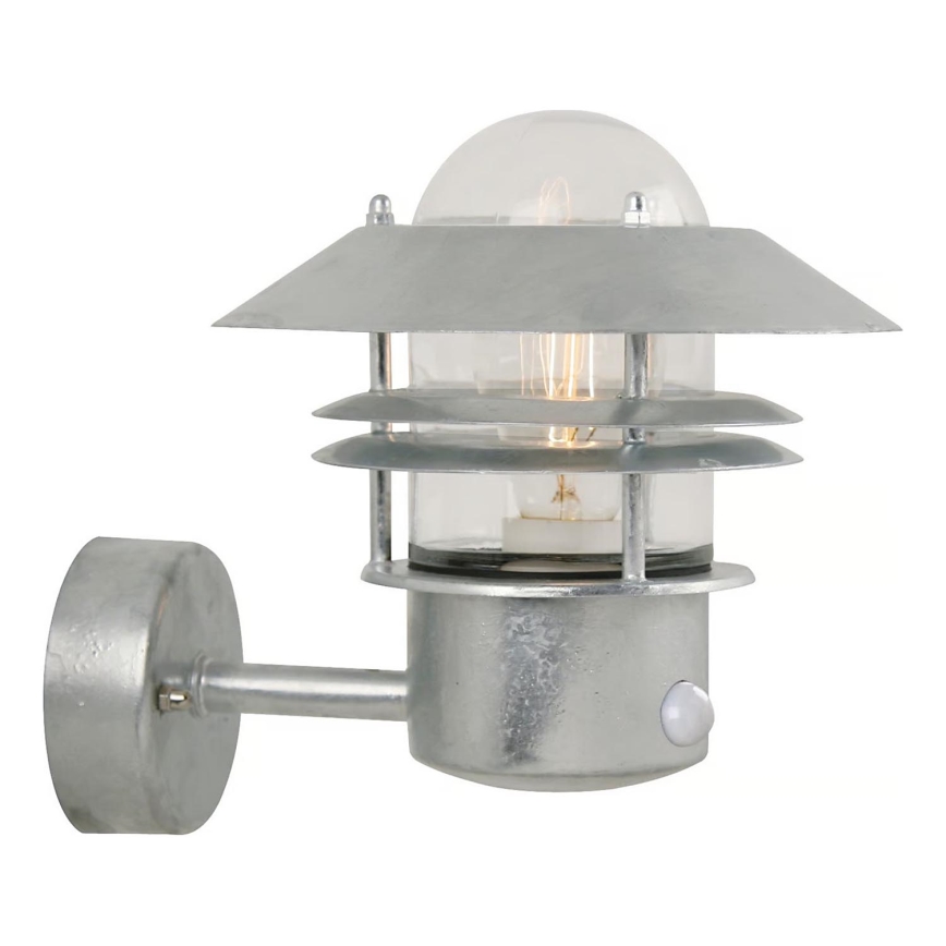 Nordlux - Kinkiet zewnętrzny z czujnikiem BLOKHUS 1xE27/60W/230V IP54