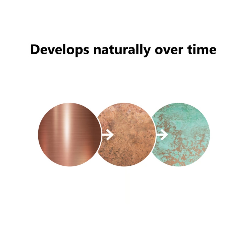 Nordlux - Kinkiet zewnętrzny z czujnikiem BLOKHUS 1xE27/60W/230V IP54 miedziany