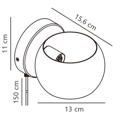 Nordlux - Konfigurowalne naścienne oświetlenie punktowe BELIR 1xG9/5W/230V czarny