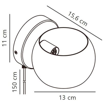 Nordlux - Konfigurowalne naścienne oświetlenie punktowe BELIR 1xG9/5W/230V zielony