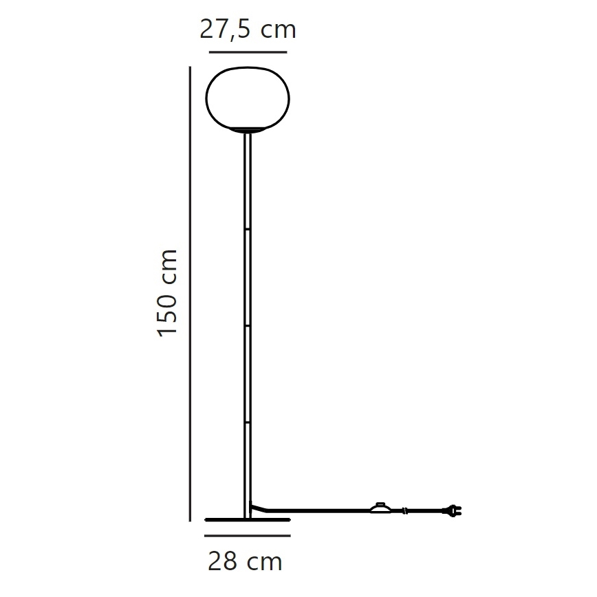 Nordlux - Lampa podłogowa ALTON 1xE27/25W/230V czarna