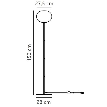 Nordlux - Lampa podłogowa ALTON 1xE27/25W/230V złota
