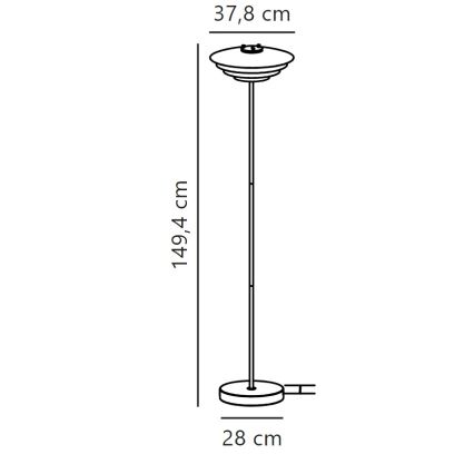 Nordlux - Lampa podłogowa BRETAGNE 1xG9/25W/230V antracyt