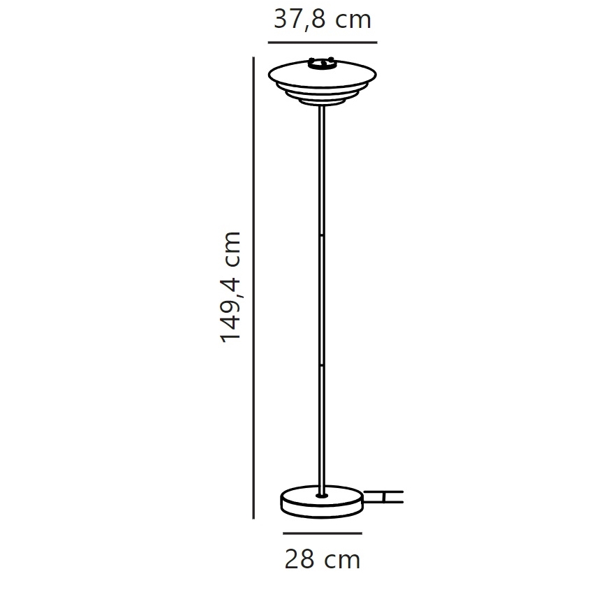 Nordlux - Lampa podłogowa BRETAGNE 1xG9/25W/230V antracyt