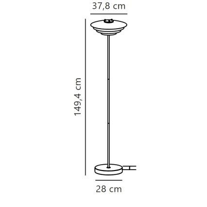 Nordlux - Lampa podłogowa BRETAGNE 1xG9/25W/230V biała
