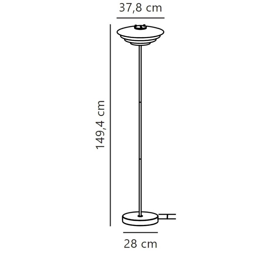 Nordlux - Lampa podłogowa BRETAGNE 1xG9/25W/230V biała