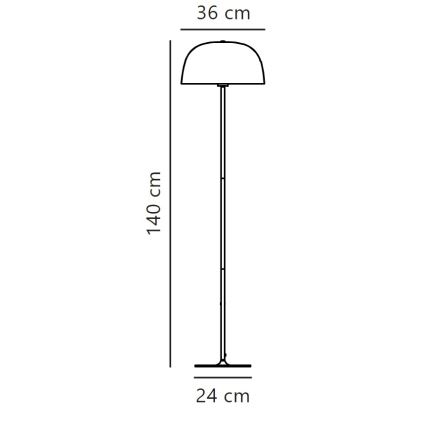 Nordlux - Lampa podłogowa CERA 1xE27/60W/230V złota