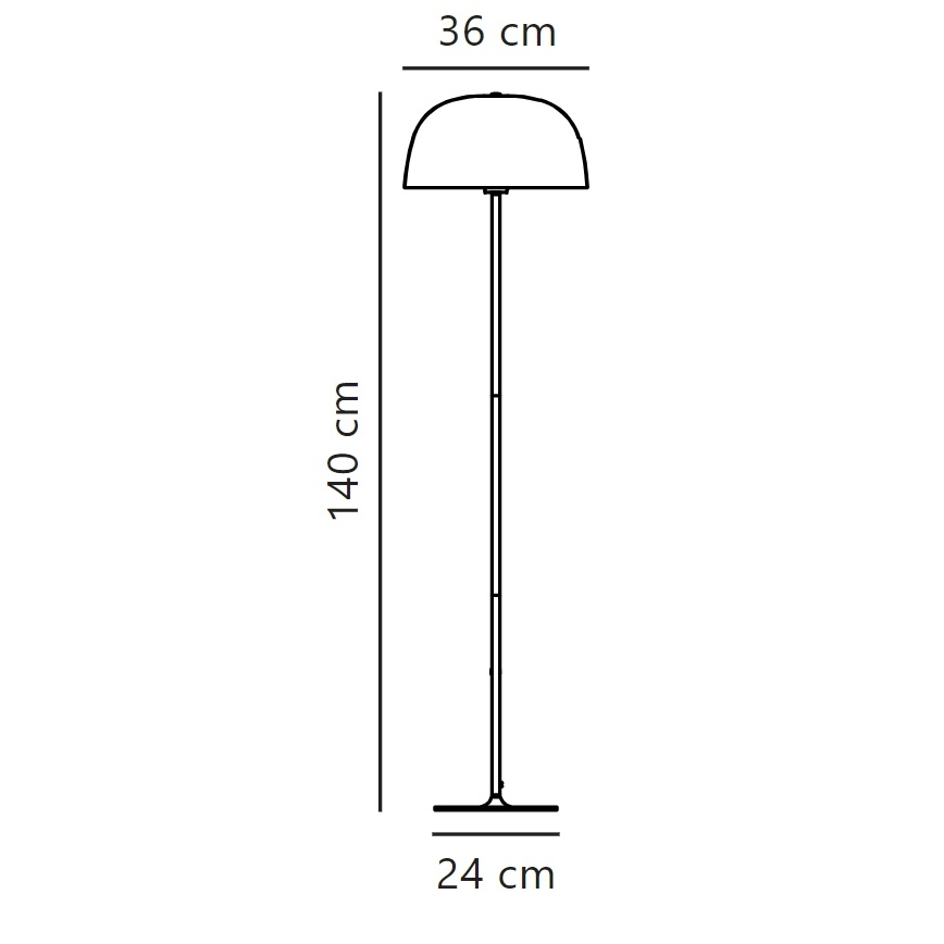 Nordlux - Lampa podłogowa CERA 1xE27/60W/230V złota
