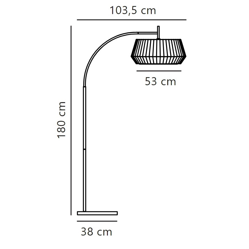 Nordlux - Lampa podłogowa DICTE 1xE27/60W/230V czarna/beżowa