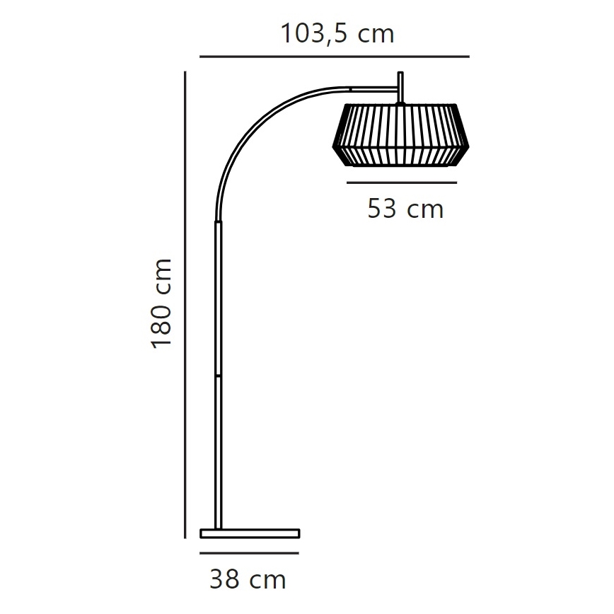 Nordlux - Lampa podłogowa DICTE 1xE27/60W/230V czarna/biała