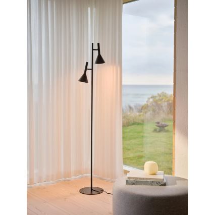Nordlux - Lampa podłogowa KELVIS 2xGU10/12W/230V czarna