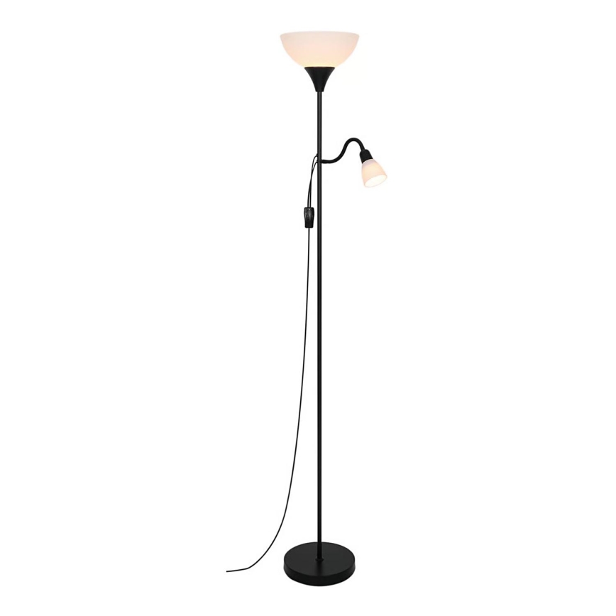 Nordlux - Lampa podłogowa LAURIA 1xE27/40W/230V + 1xE14/15W czarny