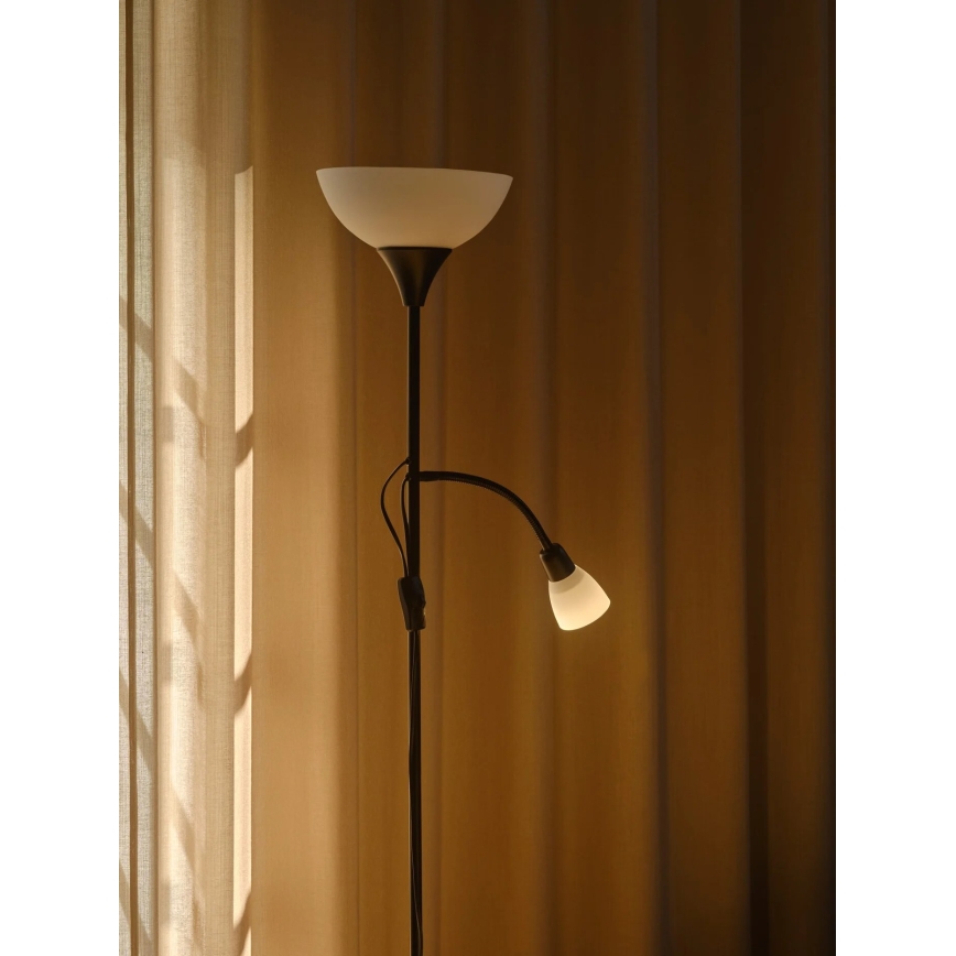 Nordlux - Lampa podłogowa LAURIA 1xE27/40W/230V + 1xE14/15W
