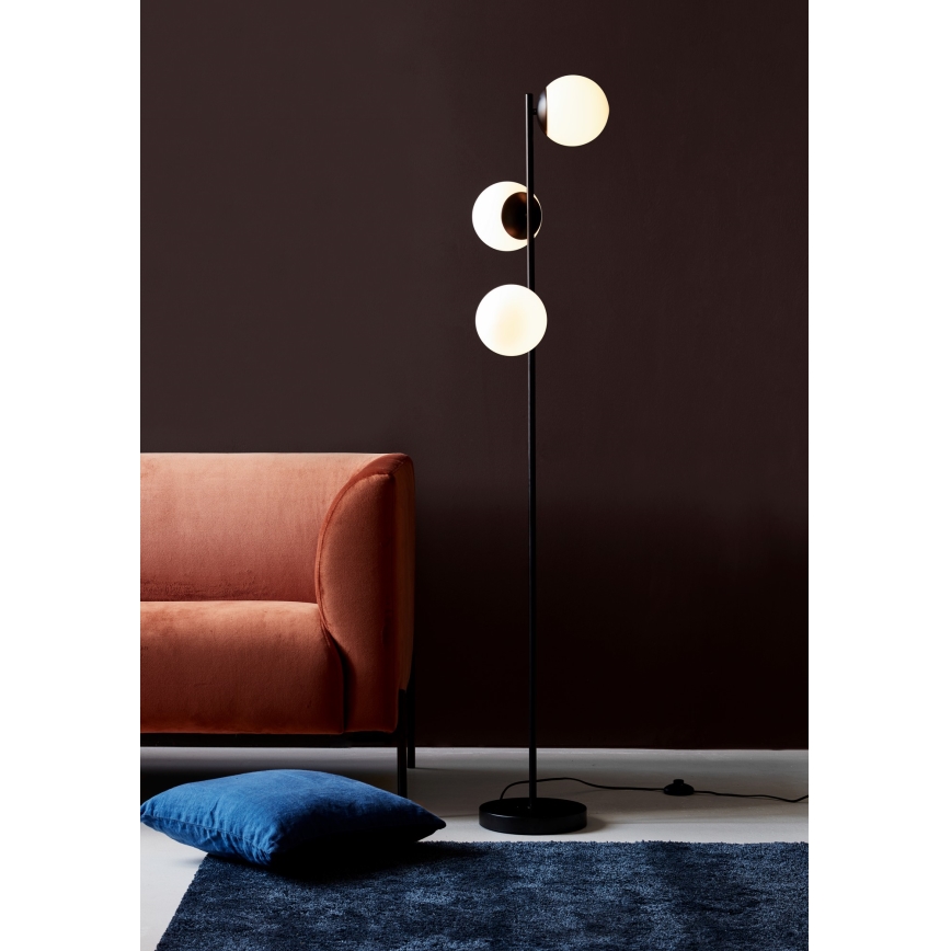 Nordlux - Lampa podłogowa LILLY 3xE14/25W/230V czarna