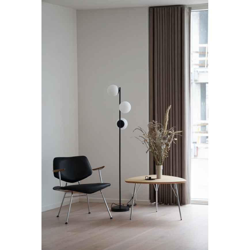 Nordlux - Lampa podłogowa LILLY 3xE14/25W/230V czarna