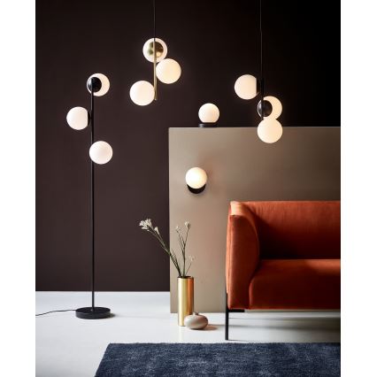 Nordlux - Lampa podłogowa LILLY 3xE14/25W/230V czarna
