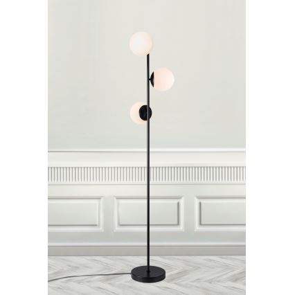 Nordlux - Lampa podłogowa LILLY 3xE14/25W/230V czarna