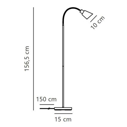 Nordlux - Lampa podłogowa MOLLI 1xE14/25W/230V