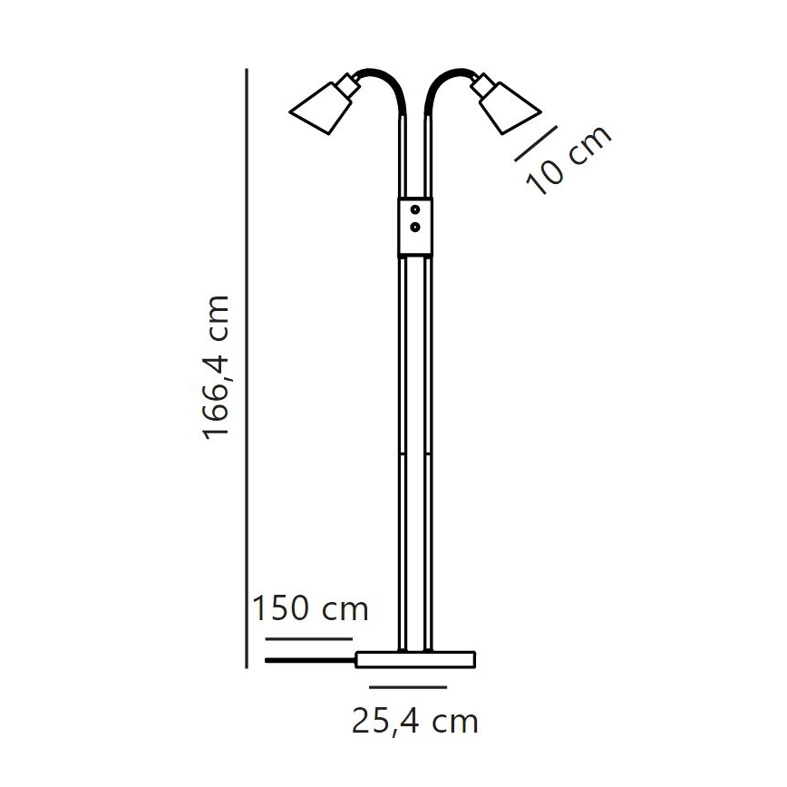 Nordlux - Lampa podłogowa MOLLI 2xE14/25W/230V