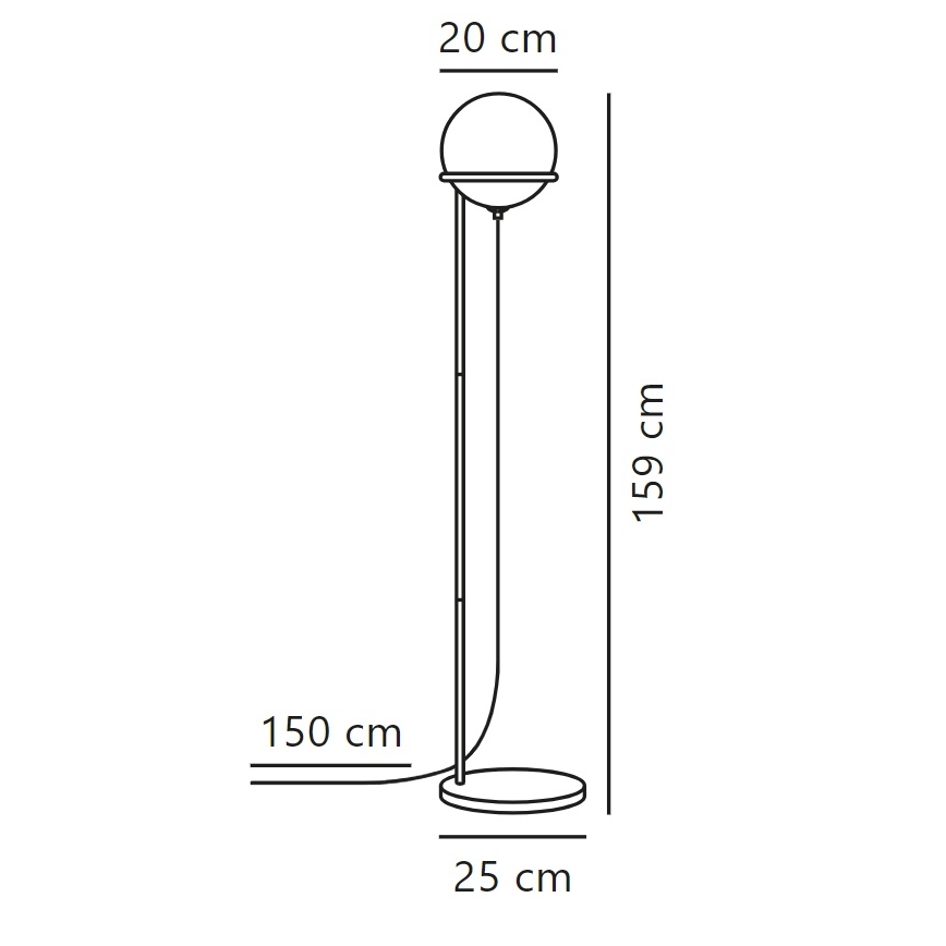 Nordlux - Lampa podłogowa WILSON 1xG9/5W/230V czarna